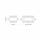Tavolinë e zgjerueshme deri në 280 cm në Xham dhe Dru të Venitur – Eugrafo Viadurini