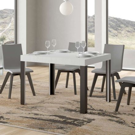 Tavolinë e zgjerueshme deri në 284 cm në dru dhe hekur Prodhuar në Itali - Oqean Viadurini