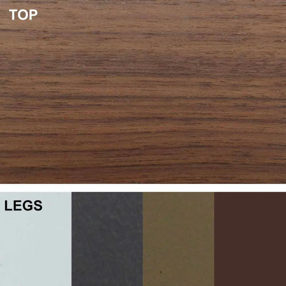 Tavolinë e zgjerueshme deri në 300 cm nga druri dhe çeliku Prodhuar në Itali - Settimmio Viadurini