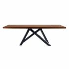 Tavolinë e zgjerueshme deri në 300 cm nga druri dhe çeliku Prodhuar në Itali - Settimmio Viadurini