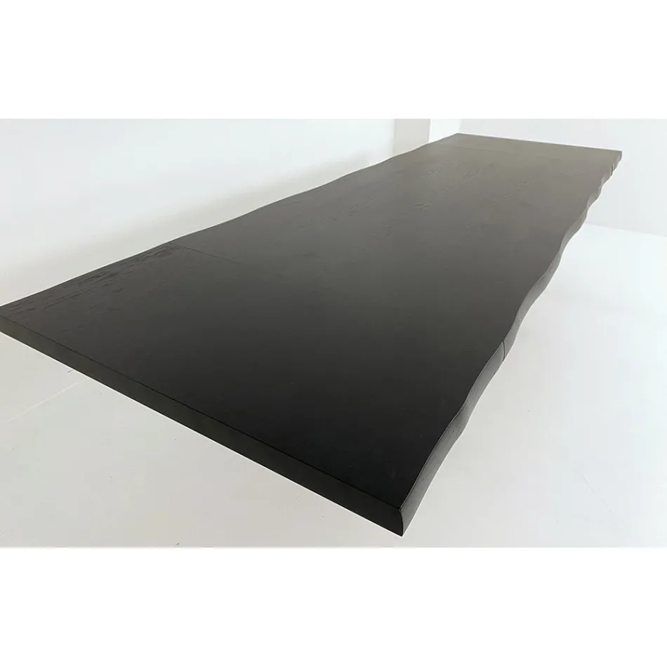 Tavolinë e zgjerueshme deri në 300 cm në dru dhe xham të rimeso - gris Viadurini