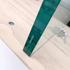 Tavolinë e zgjerueshme deri në 300 cm në dru dhe xham të rimeso - gris Viadurini