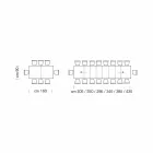Tavolinë e zgjerueshme deri në 470 cm në Dru me rimeso të prodhuar në Itali – Gordito Viadurini