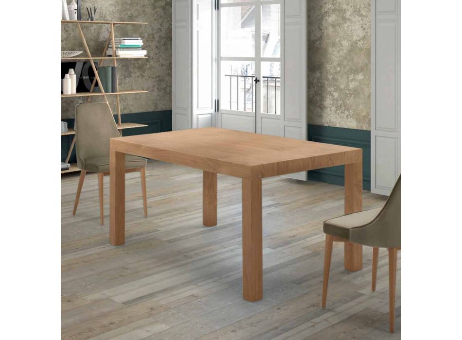 Tavolinë e zgjerueshme deri në 470 cm në Dru me rimeso të prodhuar në Itali – Gordito Viadurini
