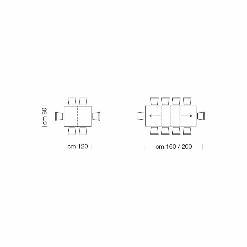 Tavolinë e zgjerueshme deri në 470 cm në Dru me rimeso të prodhuar në Itali – Gordito Viadurini