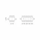 Tavolinë e zgjerueshme deri në 470 cm në Dru me rimeso të prodhuar në Itali – Gordito Viadurini