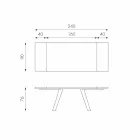 Tabela me rimeso të zgjatura dhe metali i zi Travis Viadurini