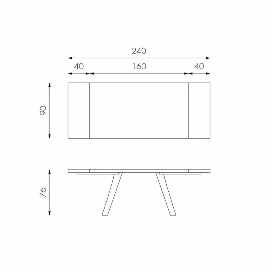 Tabela me rimeso të zgjatura dhe metali i zi Travis Viadurini