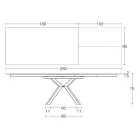 Tavolinë e zgjerueshme në yllin prej qeramike të zezë të lëmuar Calacatta - Balia Viadurini
