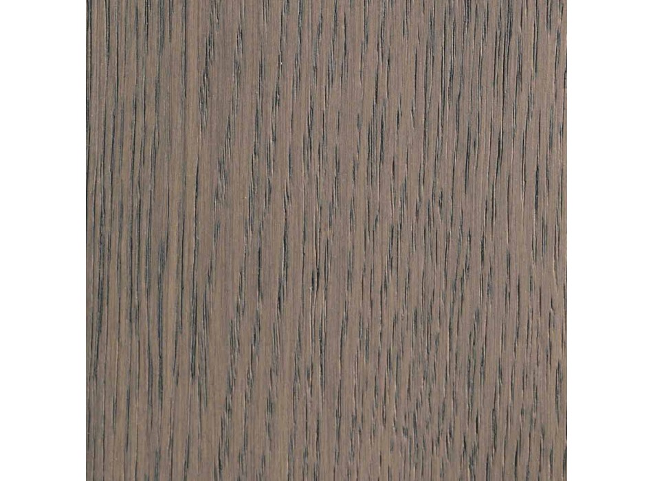 Tavolinë e zgjatur në dru hirit me shirita anësore të pikturuara gri - Ketla Viadurini
