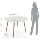 Tavolinë ngrënieje e zgjëruar, me krye të bardhë Ian Viadurini