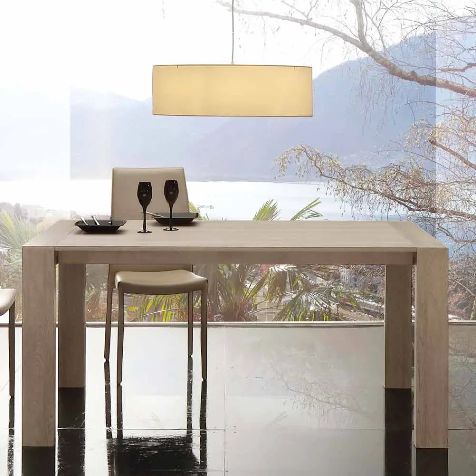 Tabela e zgjerueshme në melamine moderne dhe MDF Jesi Viadurini