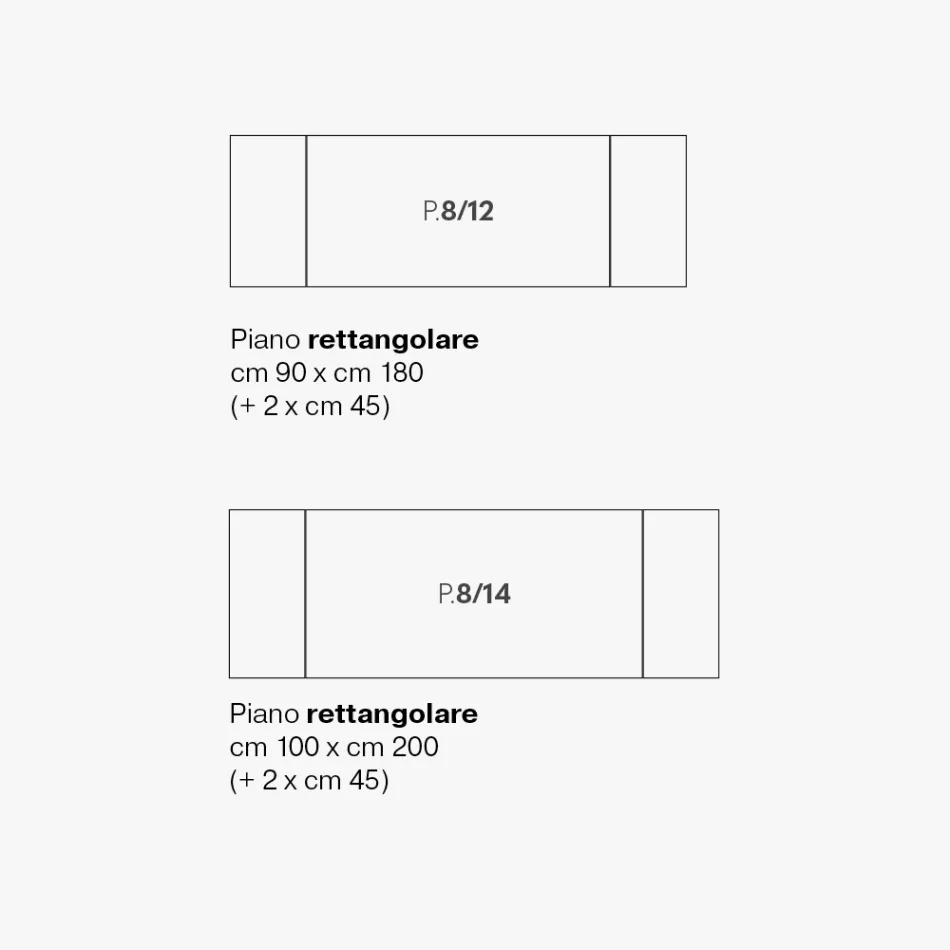 Tavolinë qeramike qelqi e zgjerueshme me 3 finitura të ndryshme Prodhuar në Itali - Tecna Viadurini