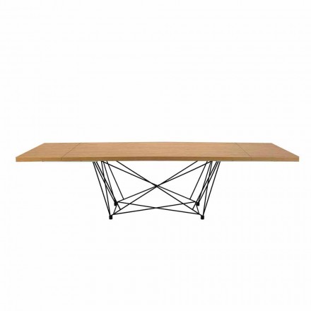 Tavolinë moderne me 14 vende të zgjerueshme me majë të petëzuar Prodhuar në Itali - Ezzellino Viadurini