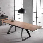 Tabela moderne e zgjatshme me këmbë metalike, Villongo Viadurini