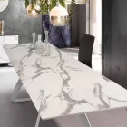 Tabela moderne e zgjatshme me këmbë metalike, Villongo Viadurini