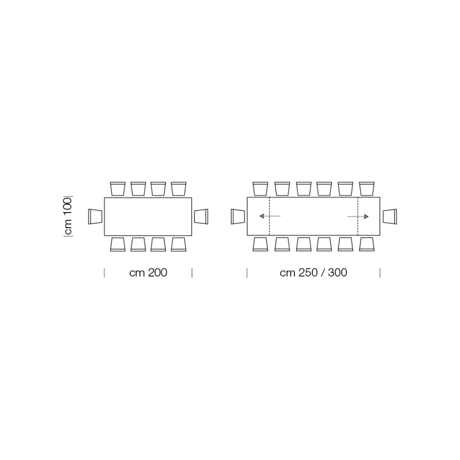 Tavolinë moderne e zgjerueshme me majë prej druri të laminuar Prodhuar në Itali – Settimmio Viadurini