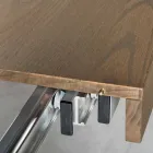 Tabelë moderne e zgjatshme në dru hirit të prodhuar në Itali Parre Viadurini