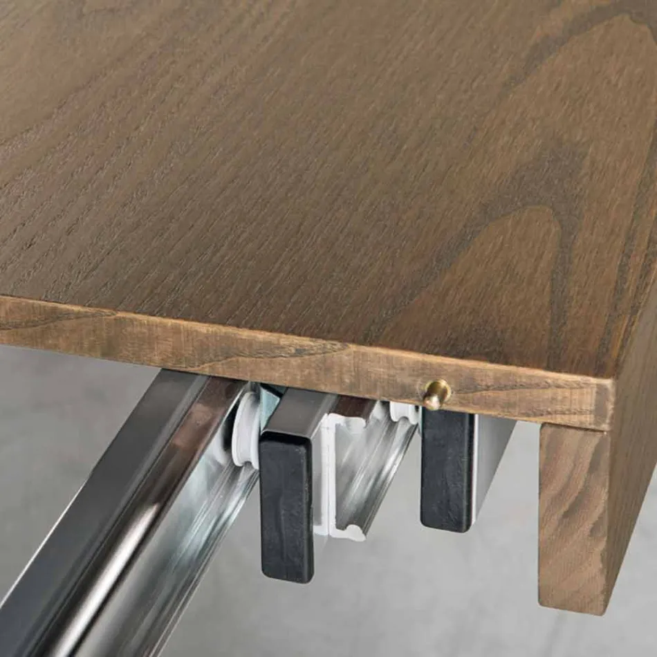 Tabelë moderne e zgjatshme në dru hirit të prodhuar në Itali Parre Viadurini