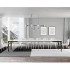 Tavolinë moderne e zgjerueshme në dysheme melamine dhe hekur - Marella Viadurini