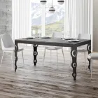 Tavolinë moderne e zgjerueshme me dru melamine dhe nëntokë hekuri - Marella Viadurini