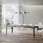 Tavolinë moderne e zgjerueshme në dysheme melamine dhe hekur - Marella Viadurini