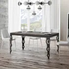 Tavolinë moderne e zgjerueshme me dru melamine dhe nëntokë hekuri - Marella Viadurini