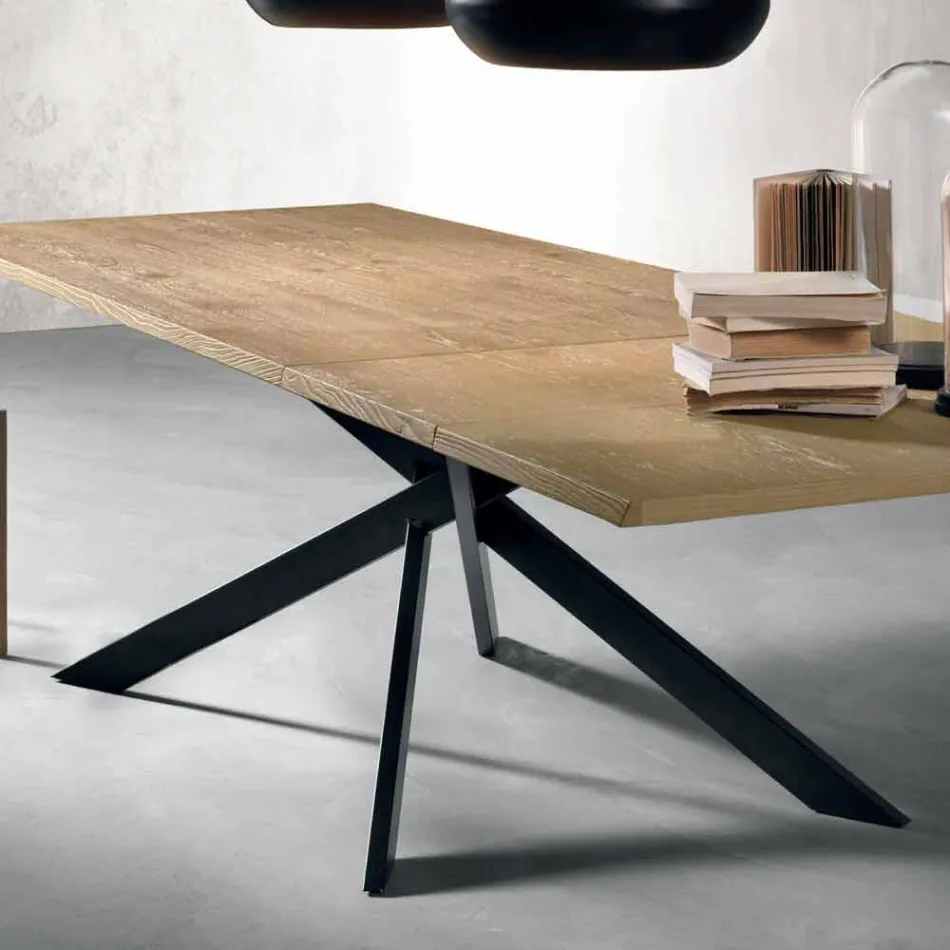 Tabela Moderne e Zgjerueshme në Dru Oak Made in Italy - Oncino Viadurini