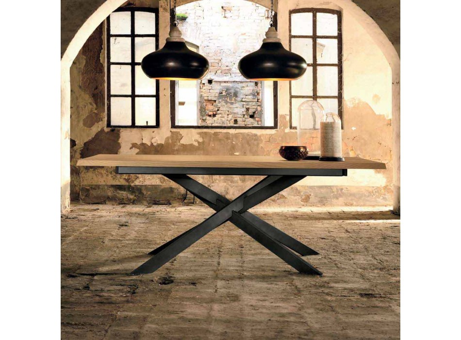 Tabela Moderne e Zgjerueshme në Dru Oak Made in Italy - Oncino Viadurini