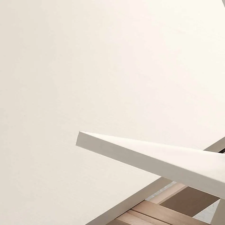 Tabela e zgjerueshme bashkëkohore në melamine dhe MDF Denver Viadurini