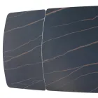 Tavolinë e Zgjerueshme e Bërë me Sipërfaqe Qeramike dhe Bazë Hekuri - Incrocio Viadurini