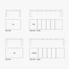 Tavolinë e Zgjatshme E bërë nga Melamine e Palosshme Prodhuar në Itali - Oky Viadurini