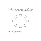 Tavolinë e Rrumbullakët e Rrumbullakët e Rrumbullakët e Dhomës së Ndenjes në Laminat Prodhuar në Itali - Dollarë Viadurini