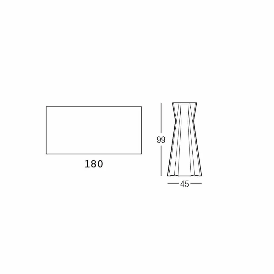 Tavolinë e Lartë me Lartë Hpl dhe Bazë Polietileni Prodhuar në Itali - Tinuccia Viadurini