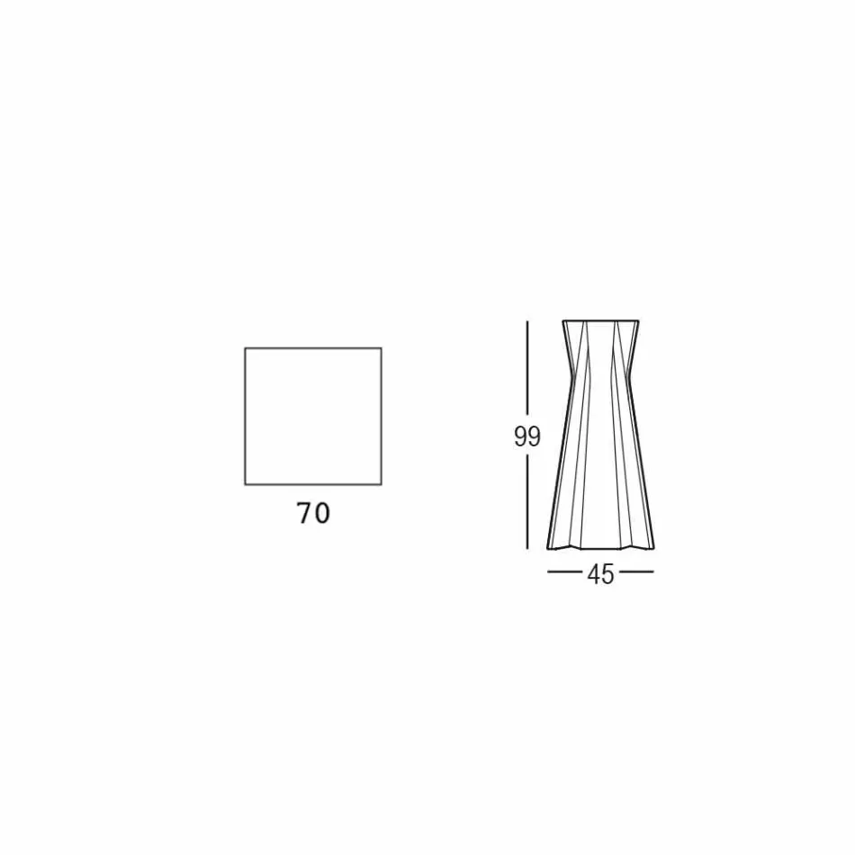 Tavolinë e Lartë me Lartë Hpl dhe Bazë Polietileni Prodhuar në Itali - Tinuccia Viadurini