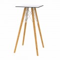 Dizajn Sheshi Tavolinë e Lartë në Dru dhe Hpl, 4 Copë - Faz Wood nga Vondom