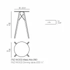 Dizajn i rrumbullakët Tavolinë e Lartë në Dru dhe Hpl, 4 Copë - Faz Wood nga Vondom Viadurini