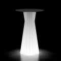 Tavolinë e Ndritshme për Jashtë me Bazë LED dhe Top Hpl Prodhuar në Itali - Tinuccia