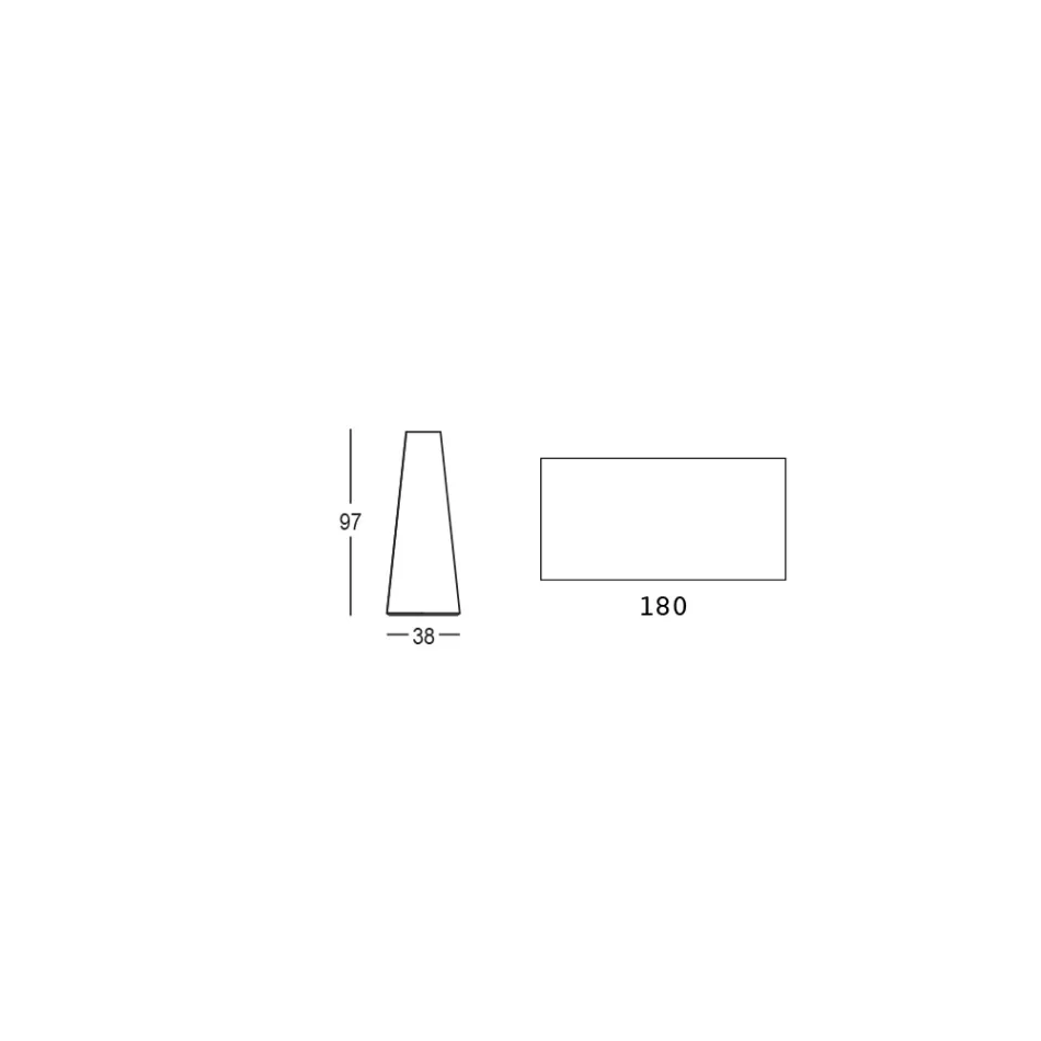 Tavolinë e lartë në natyrë me majë drejtkëndëshe në Hpl Made in Italy - Forlina Viadurini