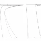 Dizenjoni tryezë të lartë në natyrë H 100 cm, në polietileni, Wing Vondom Viadurini