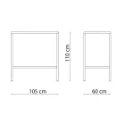 Tavolinë e lartë kopshti në çelik të galvanizuar Prodhuar në Itali - Vesna Viadurini