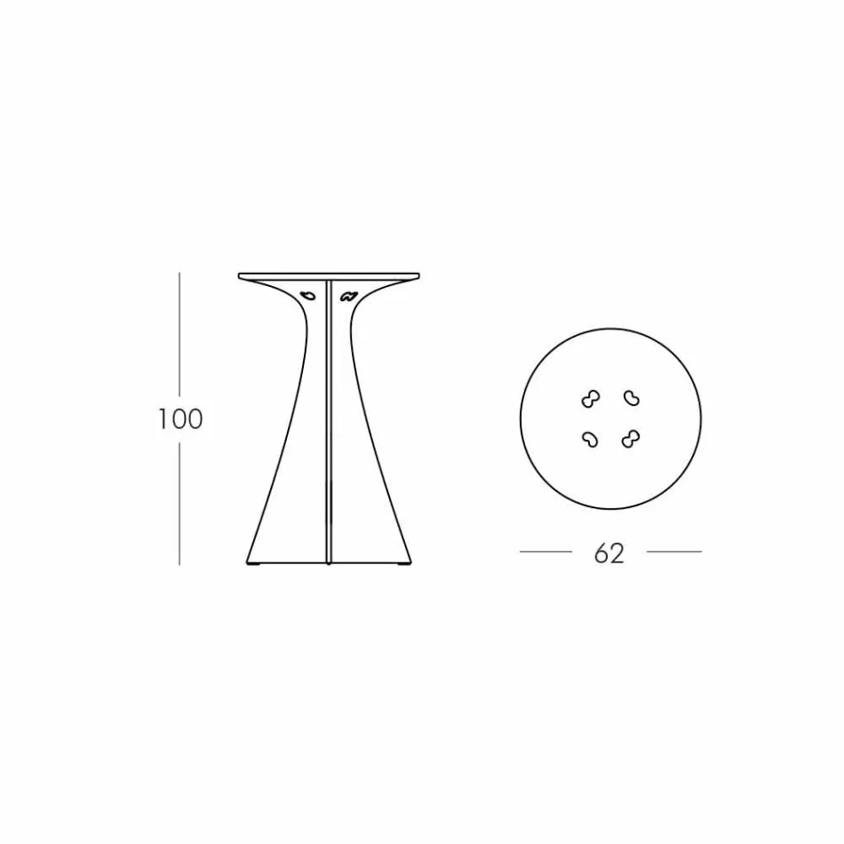 Projektim Modern Tabela e Lartë, në Polietileni - Jet Next by Slide Viadurini