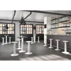 Tryezë e lartë e rrumbullakët në polietileni me majë HPL Made in Italy - Pito Viadurini