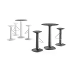 Tryezë e lartë e rrumbullakët në polietileni me majë HPL Made in Italy - Pito Viadurini