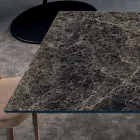 Tavolinë me Extensione të Integruara në Qeramikë dhe Çelik Prodhuar në Itali - Dalmatë Viadurini