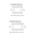 Tavolinë me Extensione të Integruara në Qeramikë dhe Çelik Prodhuar në Itali - Dalmatë Viadurini