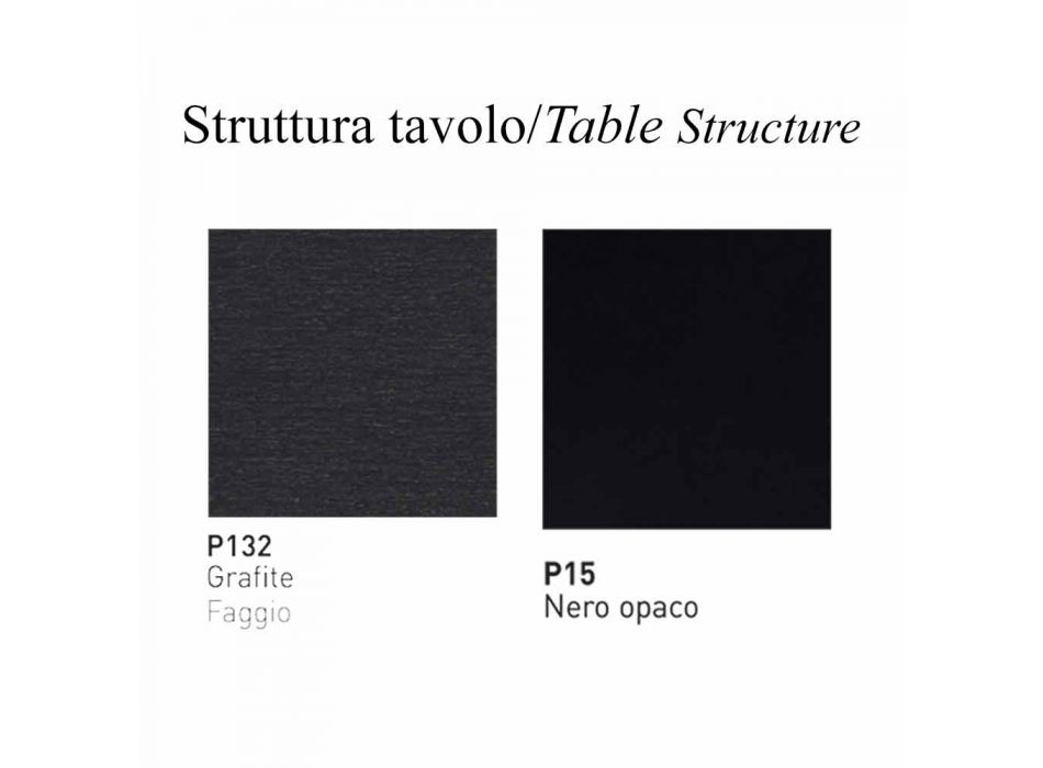 Tavolinë me Shtrirje të Sipërme deri në 220 cm në Qeramikë Made in Italy - Connubia Lord Viadurini