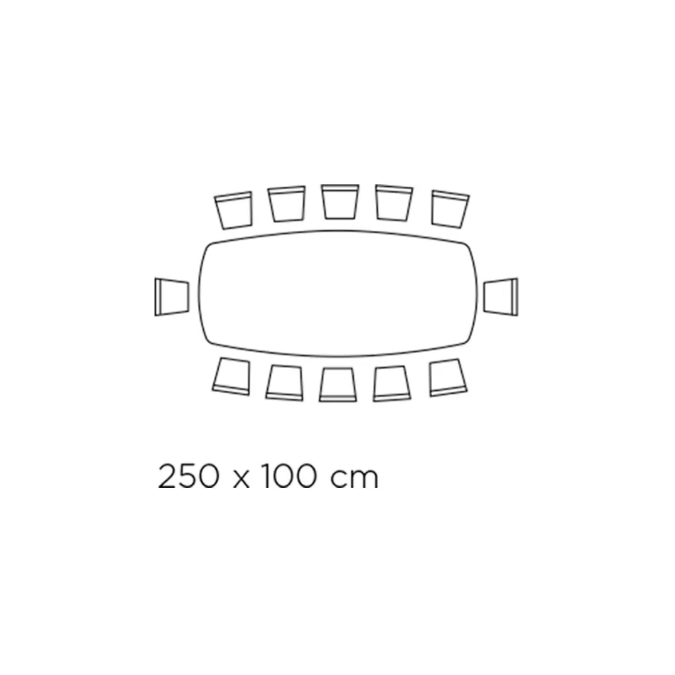 Tavolinë me majë qeramike në formë fuçie dhe bazë çeliku Prodhuar në Itali - Ezzellino Viadurini