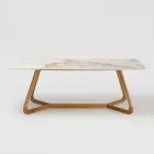 Tavoline me maje qeramike dhe baze te forte tik Made in Italy - Bluze Viadurini