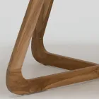 Tavolinë me majë Okumè me finiturë Microcement Made in Italy - Bluzë Viadurini